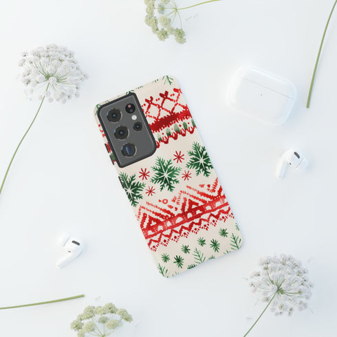 Watercolor Study of Christmas Patterns - Impact Resistant Phone Case